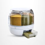 6 Chamber Rotating Grain Dispenser Box Airtight Rice Lentils Cereal Storage Container by E-Seller BD