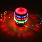 Funny Cartoon LED Flashing Spinning Top Toy with Music & Lights for Kids - Image 3