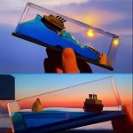 Titanic cruise ship floating liquid motion showpiece for car dashboard and home decoration gift item – E-Seller BD