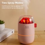Volcano Flame Air Humidifier USB mist diffuser with night light for home, office and car