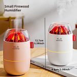 Volcano Flame Air Humidifier – Mini USB Mist Diffuser Night Light for Home, Office & Car - Image 3