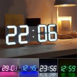 3D LED Digital Alarm Clock Multi-Color Wall & Table Clock - Image 3
