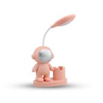 Pink Astronaut LED Desk Lamp with Pen Holder