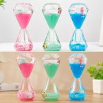 Diamond Shape Liquid Motion Hourglass Floating Decor Showpiece - Image 2