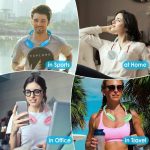 Portable Rechargeable Hands Free USB Neck Fan in Blue Color - E-Seller BD