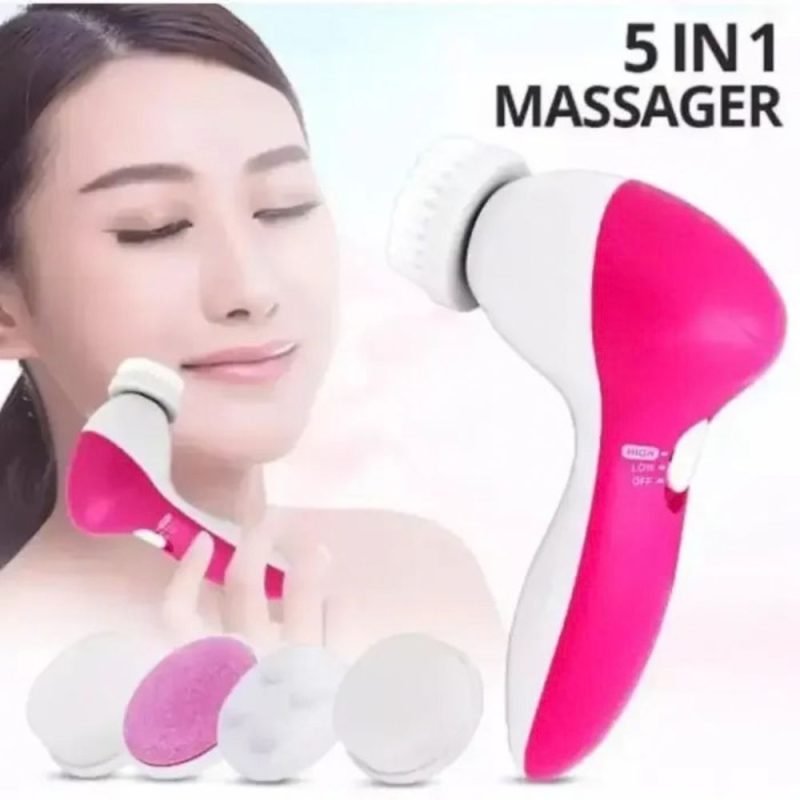 5 in 1 Facial Cleansing and Massaging Spin Brush Set