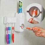 Automatic Toothpaste Dispenser & 5 Toothbrush Holder Set - Image 2