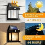 Solar Rechargeable Motion Sensor Wall Lamp BK-888 - Image 2