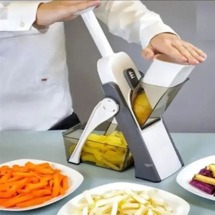 Hand Press Vegetable Cutter with Storage Container